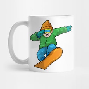 Snowboarder with Snowboard at Hip Hop Dance Dab Mug